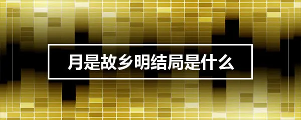 月是故乡明结局是怎样的